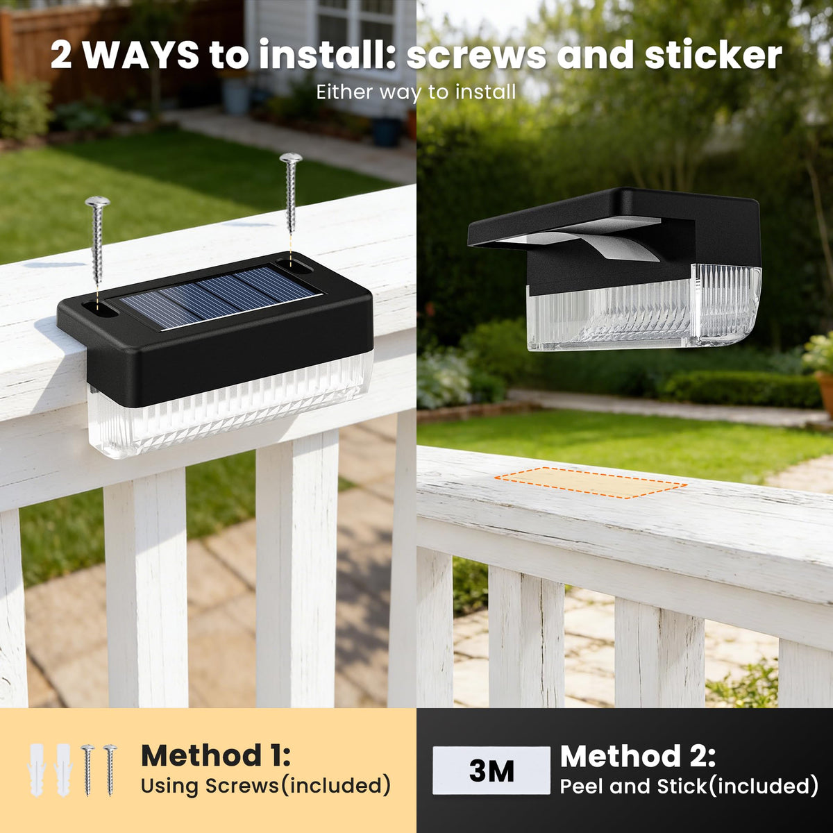 COOZAMING IP44 solar light weatherproof and rain resistant