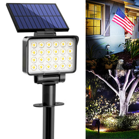 COOZAMING solar spot light with bright lens for up to 25 feet of focused illumination