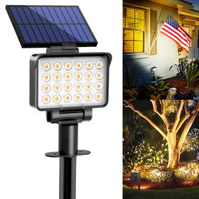 Coozaming flag-illumination solar spot light enhances flag visibility and curb appeal.