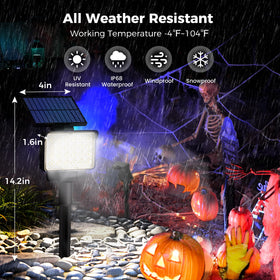 COOZAMING solar spot light can be easily installed in the ground for direct yard lighting