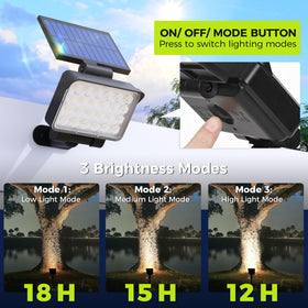 COOZAMING IP68 waterproof solar spot light stands up to rain and harsh weather