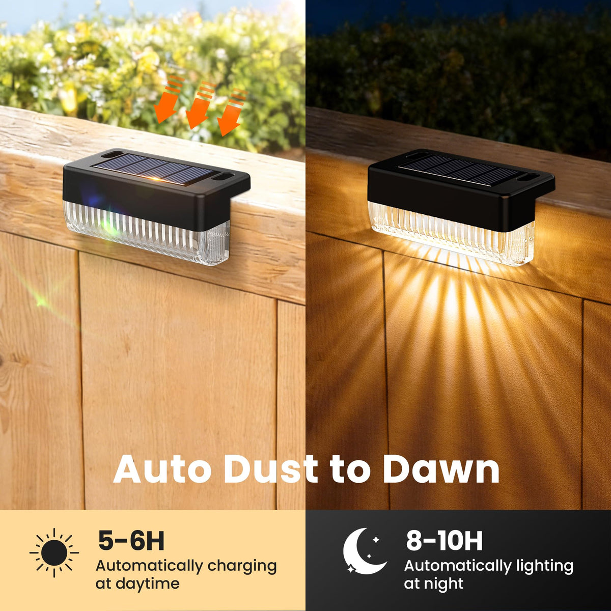 COOZAMING waterproof wall light on fence post for durable lighting