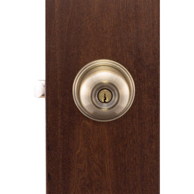Close-up of Copper Creek BK2040AB antique brass finish highlighting durability.