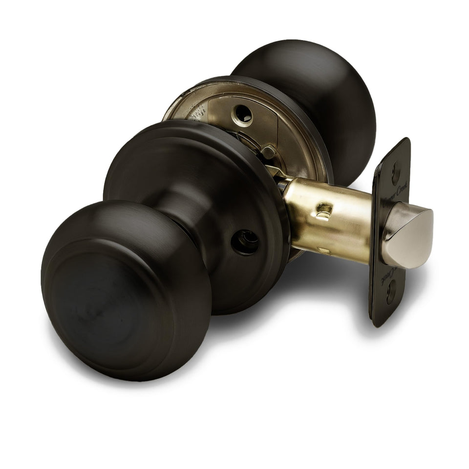 Copper Creek Colonial Passage knob in Tuscan Bronze offers smooth interior door operation