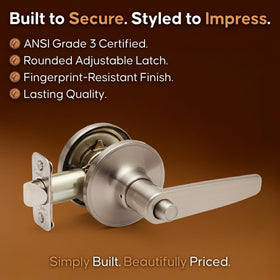 Exterior release button accessible for quick egress on Daley lever.