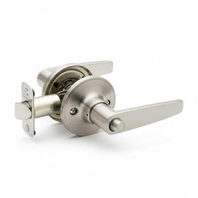 Copper Creek Daley lever in satin stainless front view with tarnish-resistant finish.