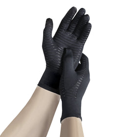 Copper Fit Guardwell gloves in packaging provide full finger protection for daily tasks.