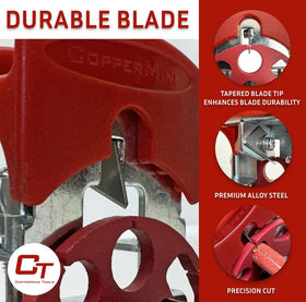 CopperMine adjustable blade detail enabling precise cuts for various wire sizes