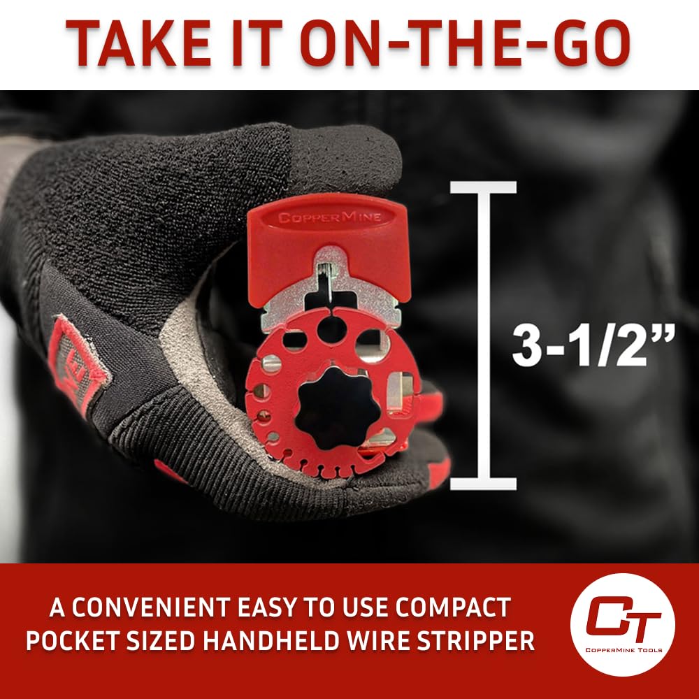 CopperMine stripper demonstrates 24 AWG compatibility for clean insulation removal