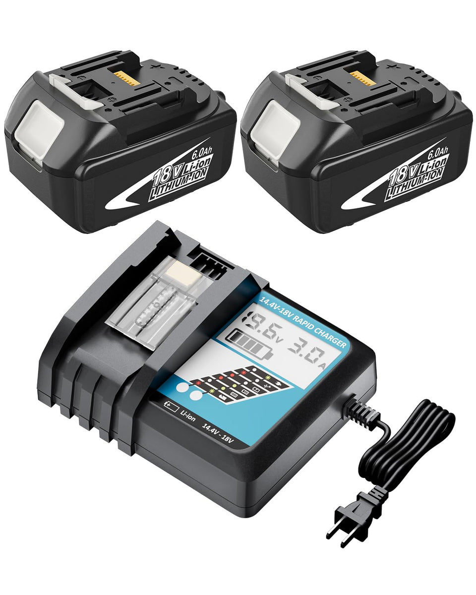 Coraybat 2-pack 18V battery with 6.0Ah for extended cordless tool runtime.