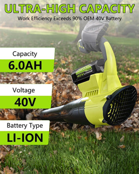 Coraybat 40V battery LED indicators display charge level for timely recharging