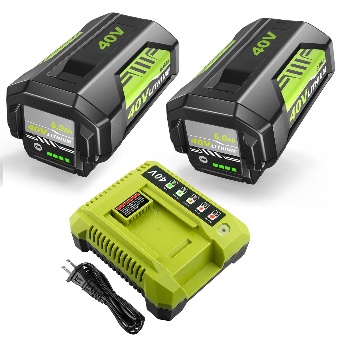 Coraybat 40V battery pack front view showing design for extended use