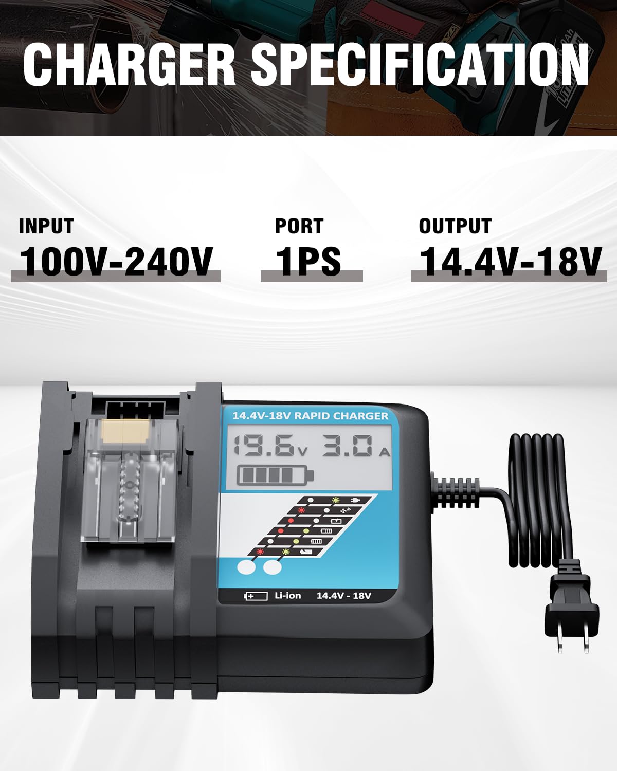 Coraybat charger LCD display provides intuitive charging status at a glance.