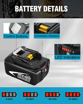 Coraybat compatibility with Makita 18V tools supports BC/BD/BH/BJ series.