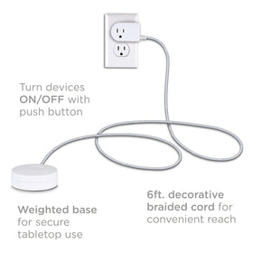 Cordinate table-top switch with non-slip base for easy placement.