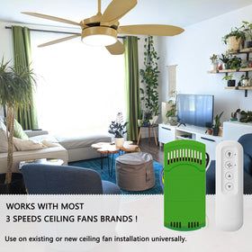 Receiver installed inside fan canopy for clean wiring