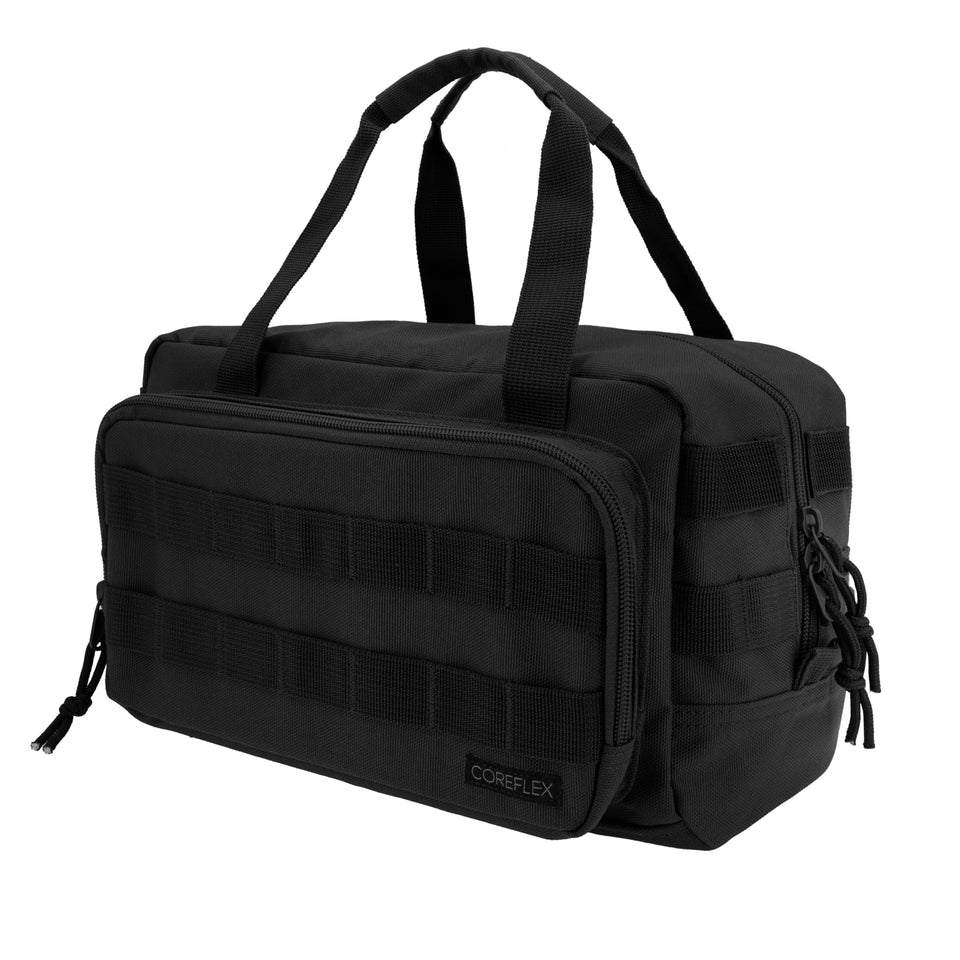 Coreflex 12-inch heavy-duty tool bag front view, emphasizing durability and versatility for daily use