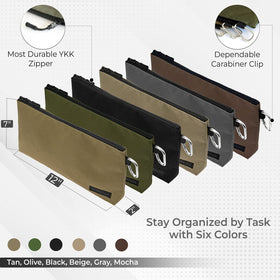Heavy-duty canvas with 600D and YKK zipper for long-lasting use