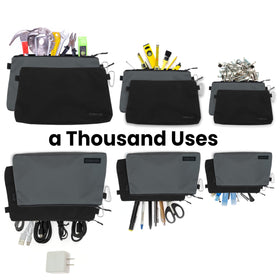 COREFLEX Premium Tool Pouch rolled and folded for compact transport