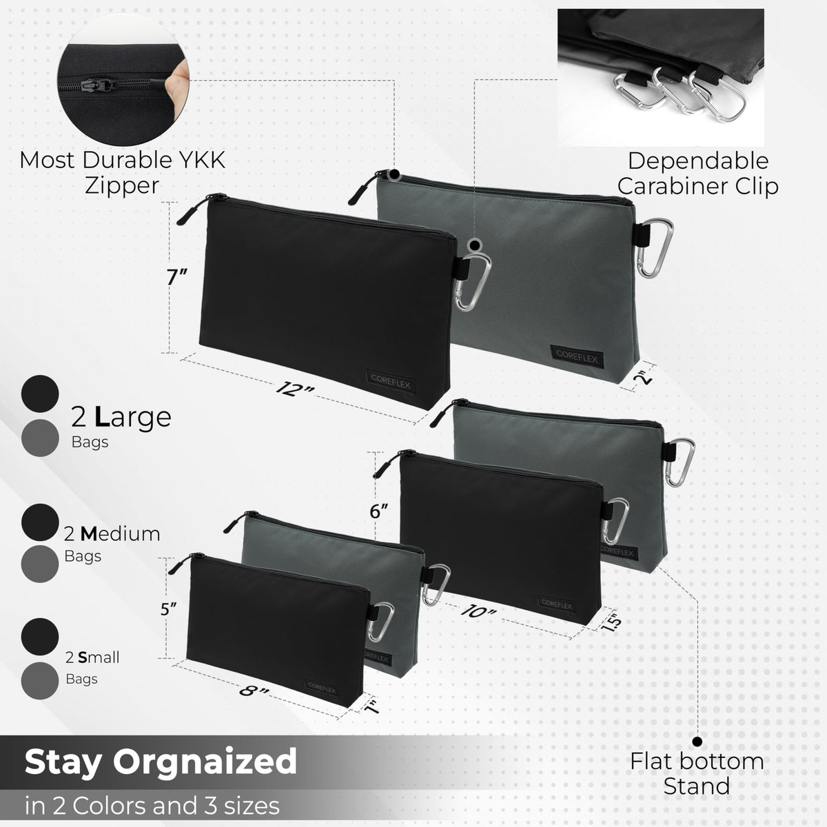 COREFLEX Premium Tool Pouch side view with compact profile for portable use