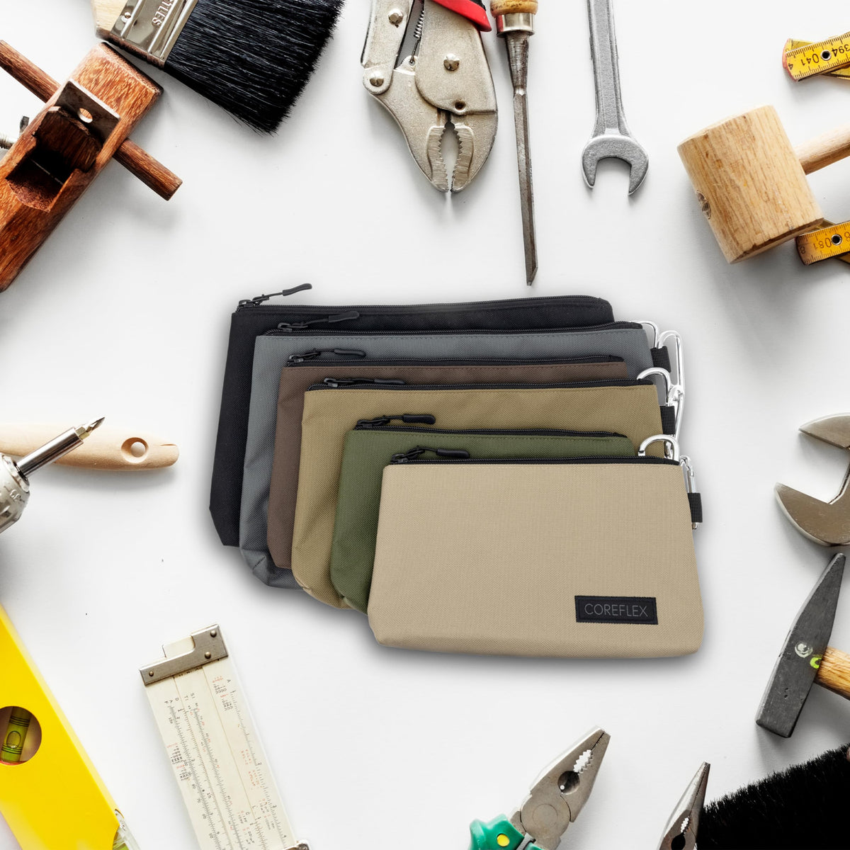 Coreflex Premium Tool Pouch sturdy stitching closeup demonstrates reliable seams.