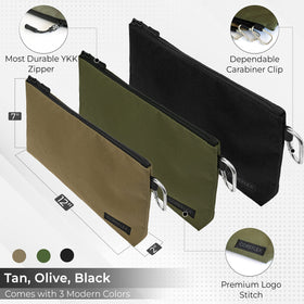 CoreFlex Tool Pouch flat bottom detail provides stable storage