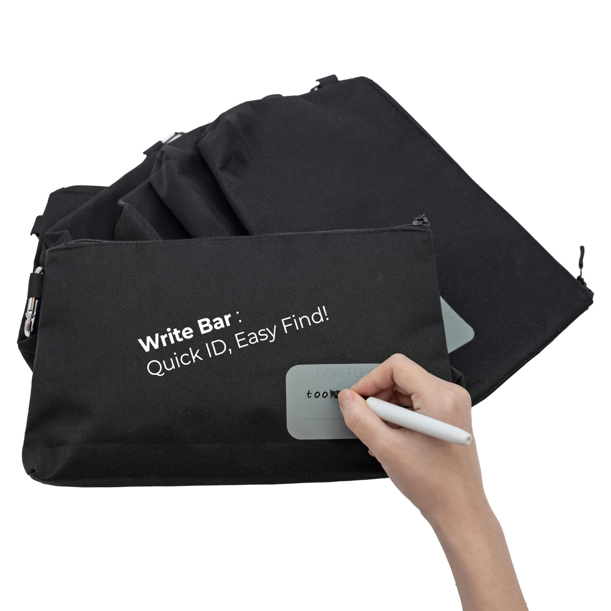 COREFLEX Premium Tool Pouch rolled-up configuration demonstrates portable versatility.