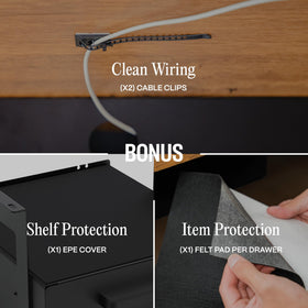 CoreMinded smooth glide slides deliver quiet, effortless access.