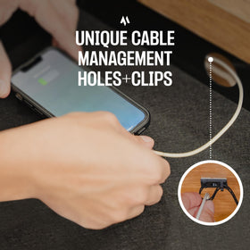 COREMINDED under-desk drawer open view highlights easy access to items.