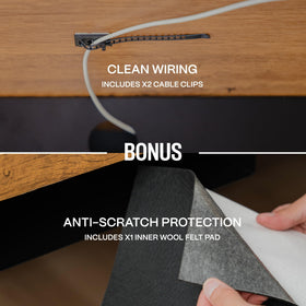 COREMINDED protective wool felt pad safeguards valuables while sliding.