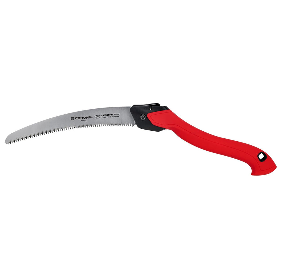Corona RazorTOOTH 10in curved blade ready for fast pruning cuts in the garden