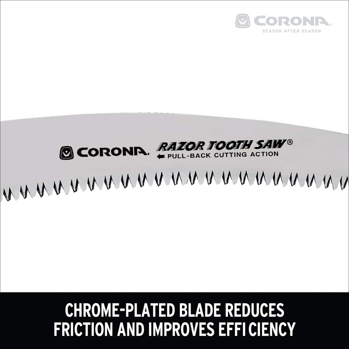 Corona RazorTOOTH pruning cuts outdoors for trees and shrubs