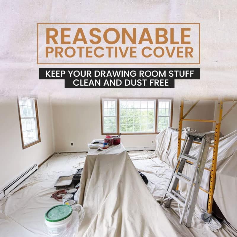 Corporate Hills Canvas Drop Cloth endures heavy use for contractors and DIY projects.