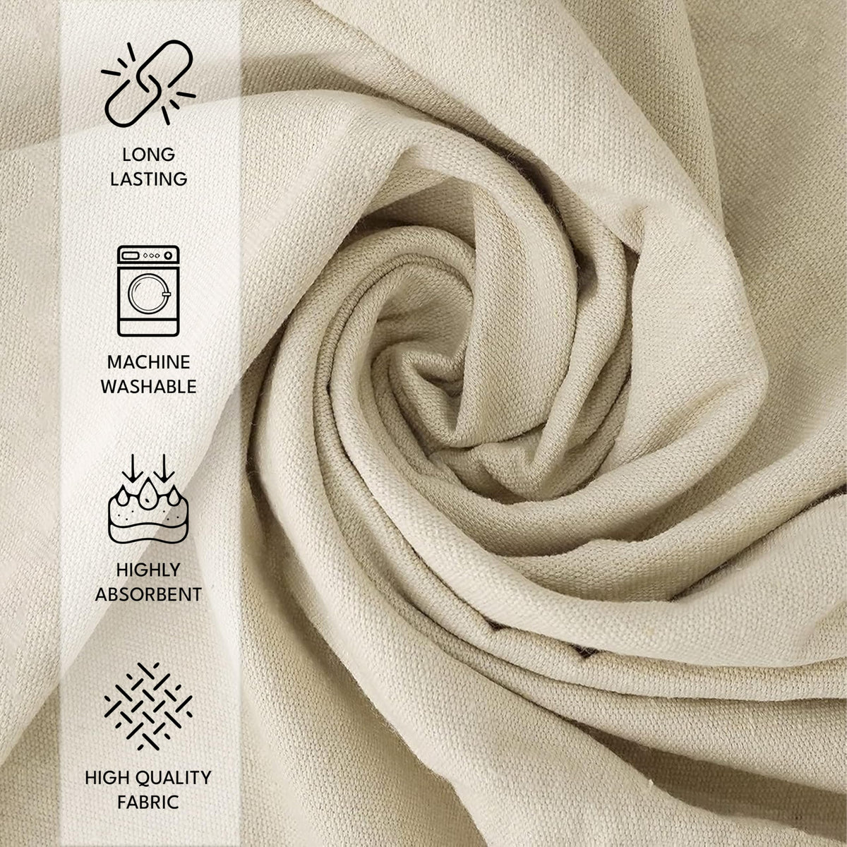 Close-up of cotton weave on Corporate Hills canvas painters drop cloth highlights durability