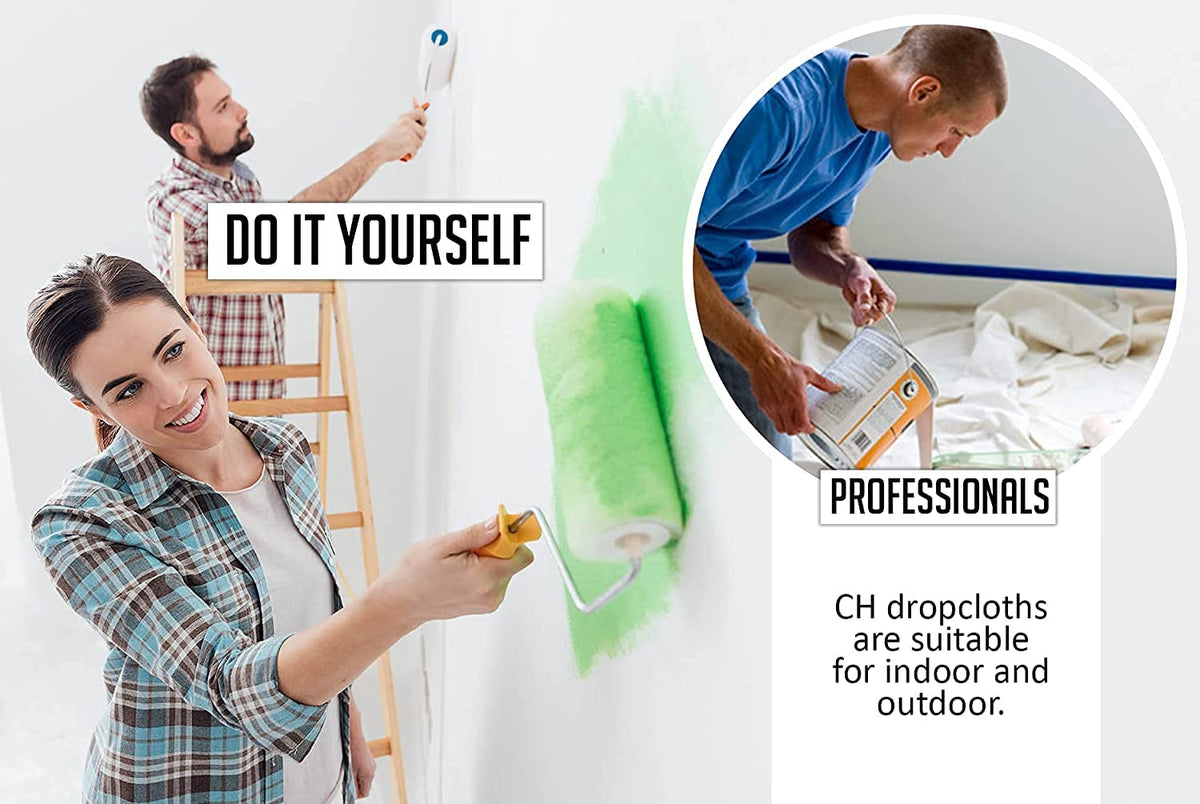 Corporate Hills drop cloth is washable and reusable for repeated projects.