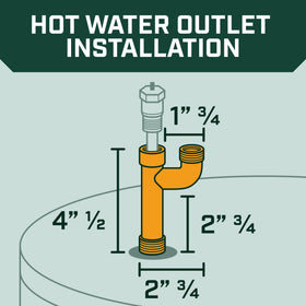 Energy-saving design reduces sediment buildup and improves hot water performance.