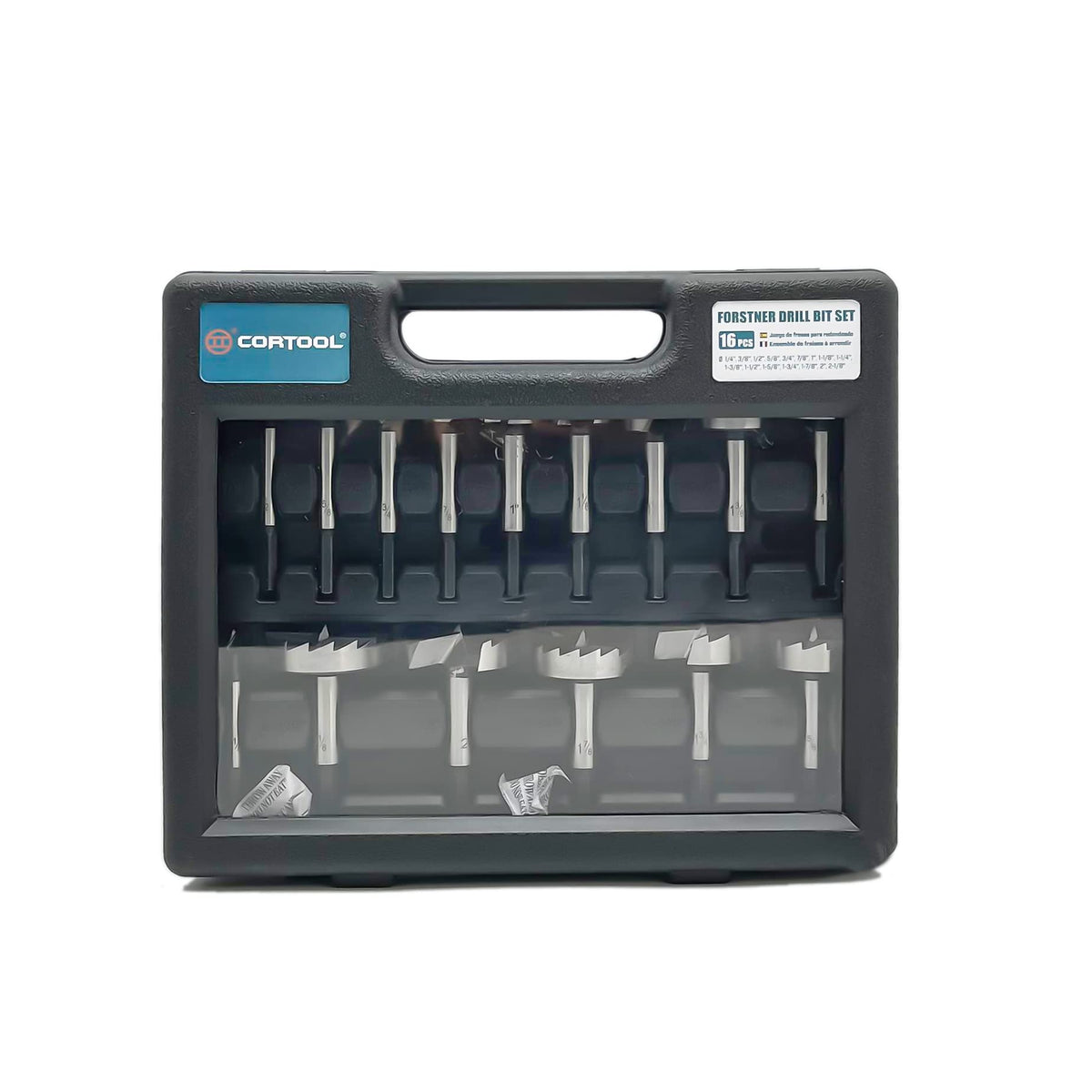 Cortool Forstner bits compatible with drills and drill presses for versatile use.