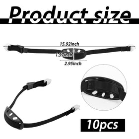 Cosblank elastic adjustable chin strap demonstrates easy snap fastening on site.