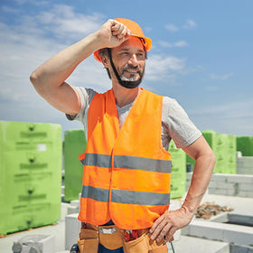 Cosblank hard hat accessory with chin cup for steady helmet retention.