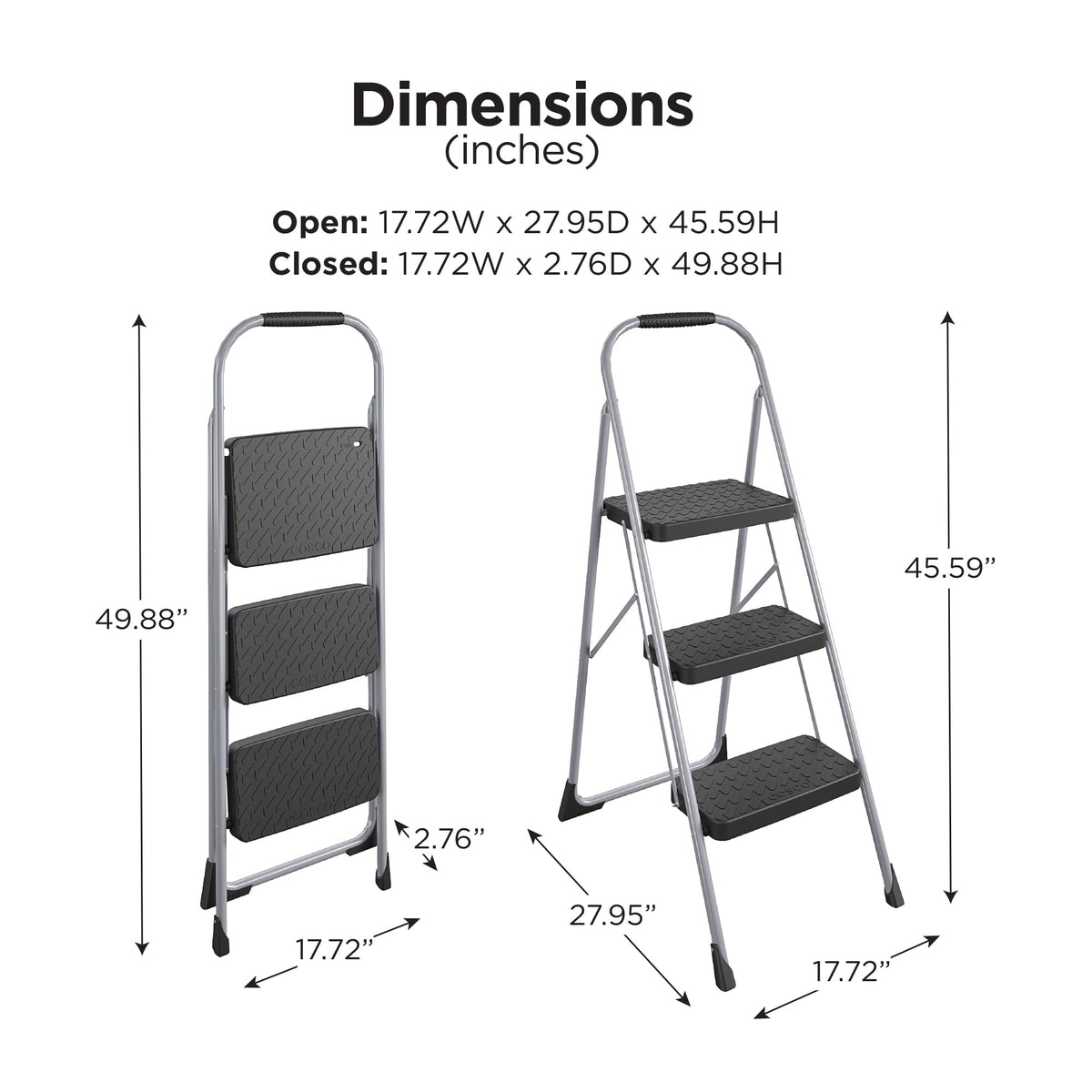 Cosco 11408PBL1E slip-resistant step enhances safety.