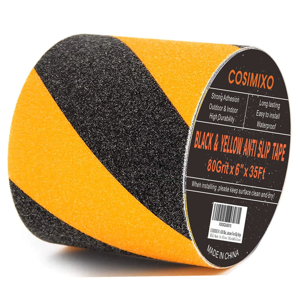 COSIMIXO anti-slip tape 6in x 35ft roll for durable stair traction.