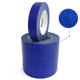 COSIMIXO Blue Original tape being torn by hand for easy placement.