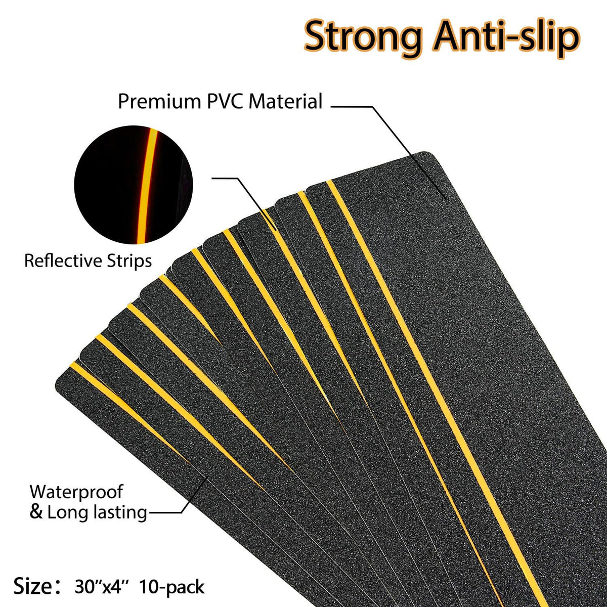 COSIMIXO 30-inch pre-cut stair treads installed easily on wood steps.