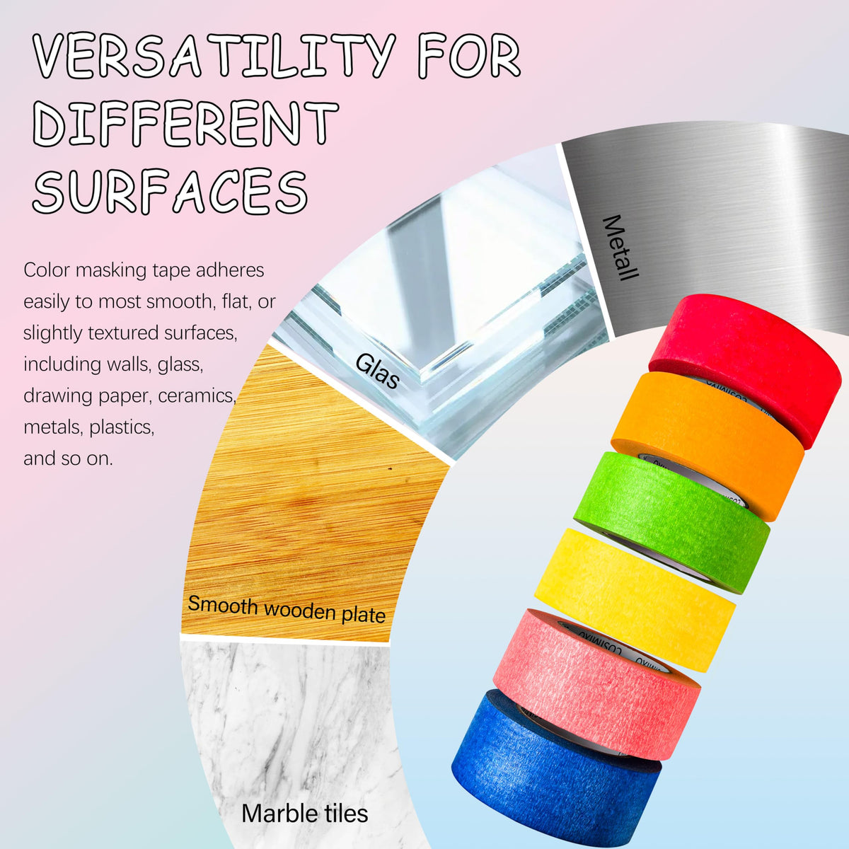 COSIMIXO tape designed for residue free removal on many surfaces