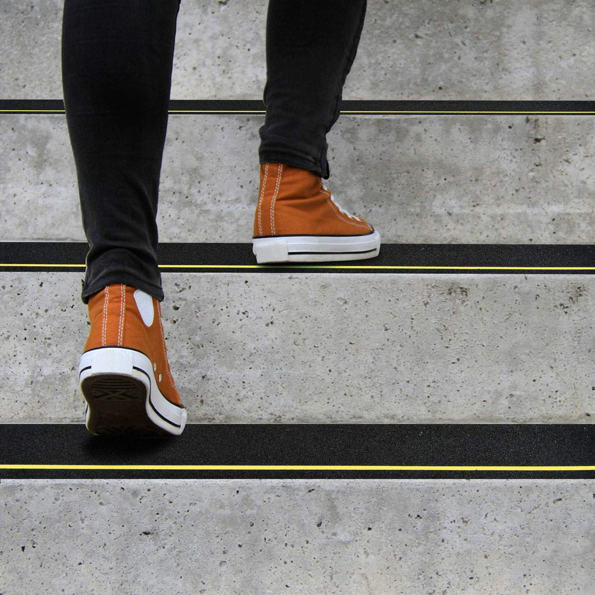 COSIMIXO anti-slip tape on concrete enhances safety in high-traffic areas.