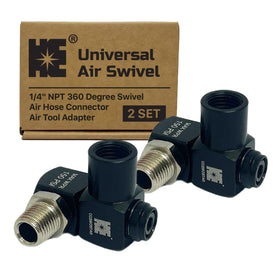 Cosmostar 360° swivel air hose connector main view enabling full tool maneuverability