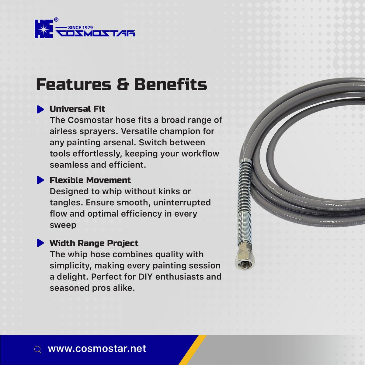 Cosmostar durable materials resist wear for long-lasting projects.