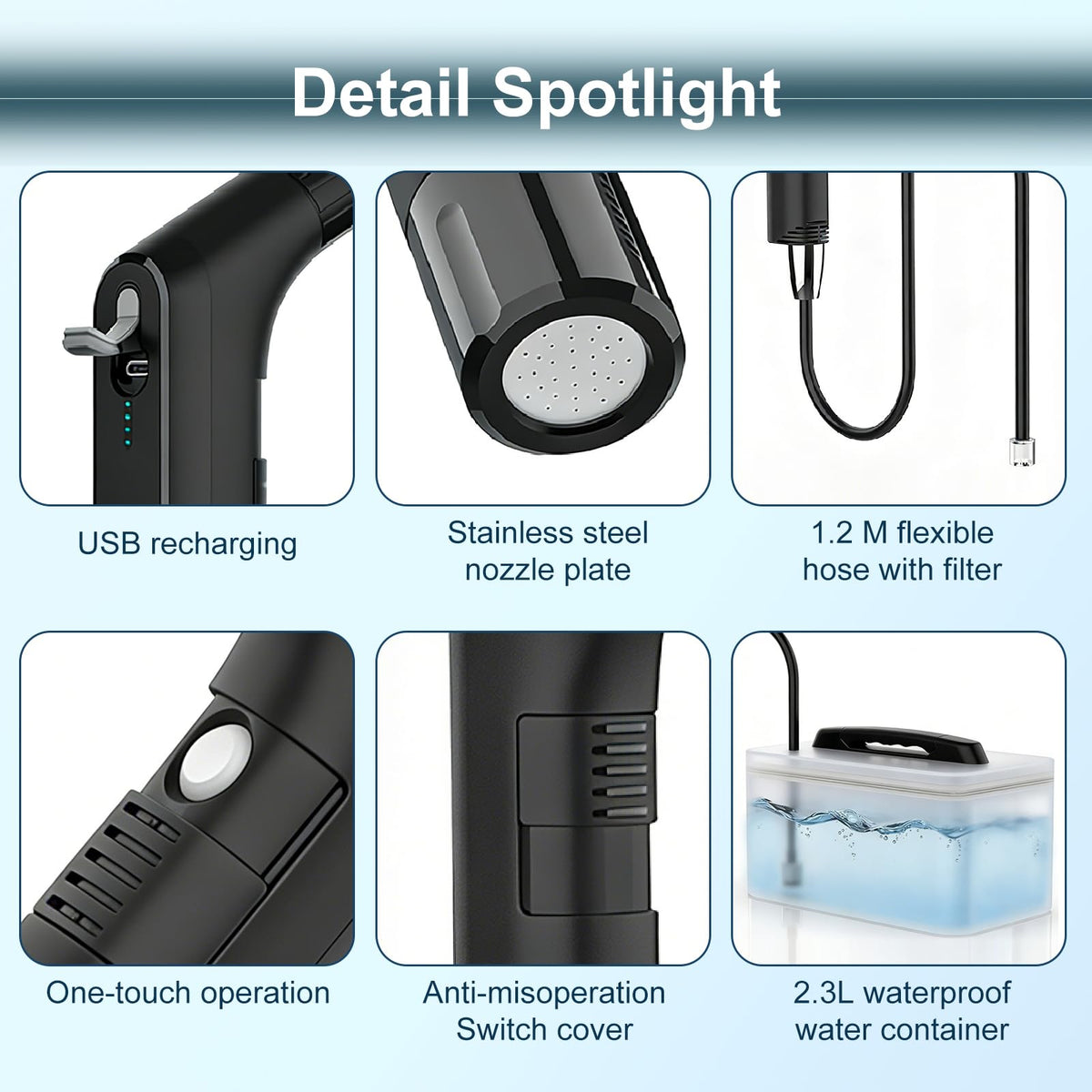 COSWE bidet with 180-degree nozzle for thorough coverage.
