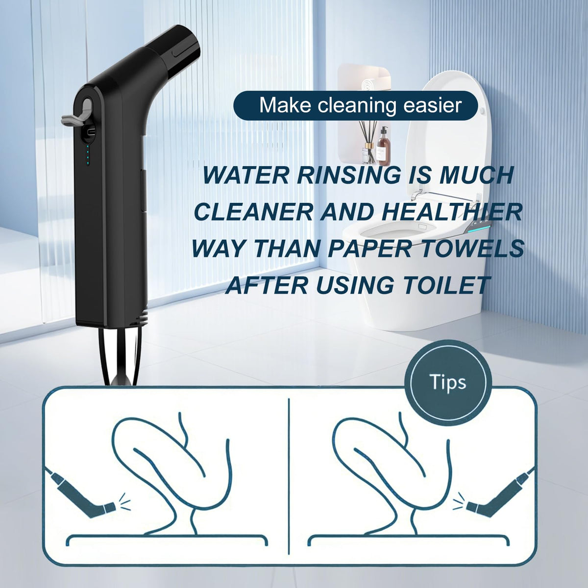 COSWE camping-ready bidet for outdoor cleaning on trips.