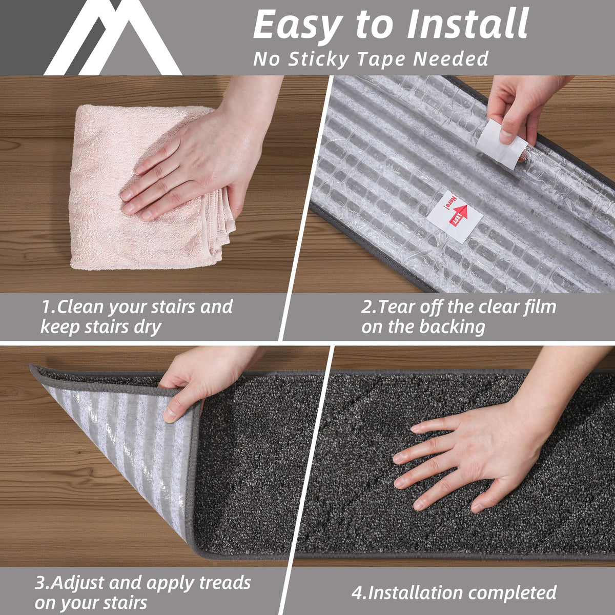 COSY HOMEER edging stair treads ideal for high-traffic stairs in busy homes